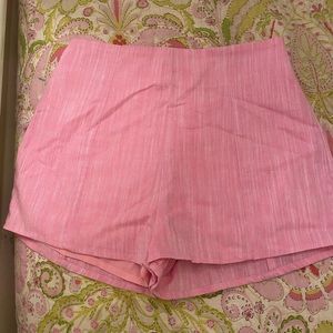 Pink linen shorts